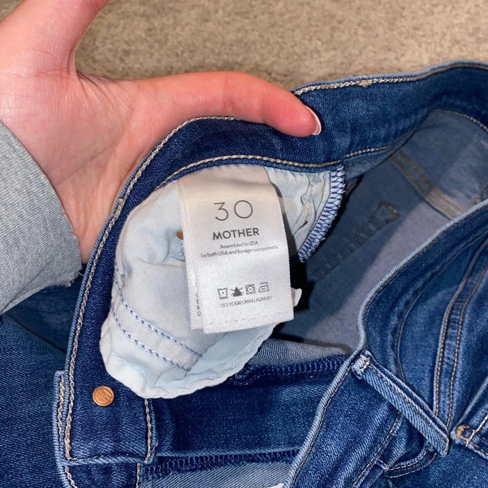 MOTHER The Outsider High Rise Ankle Jeans: Connect The Dots - Picture 6 of 9